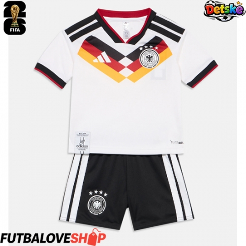 Dres Nemecko Domáci pre deti MS 2026 Krátky Rukáv (+ trenírky)
